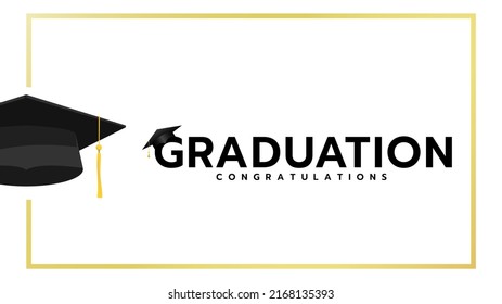 Graduates Frame for Congratulations  Class of 2022. Template for graduation design.isolated on white background ,Vector illustration EPS 10
