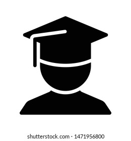 Graduates icon. degree student avatar.