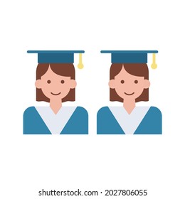 Graduates icon vector image. Can also be used for Physical Fitness. Suitable for mobile apps, web apps and print media.