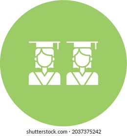 Graduates icon vector image. Can also be used for Physical Fitness. Suitable for mobile apps, web apps and print media.