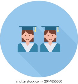 Graduates icon vector image. Can also be used for Physical Fitness. Suitable for mobile apps, web apps and print media.