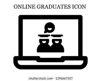 Graduates search icon. Editable Graduates search icon for web or mobile.