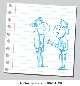 Graduates talking