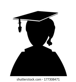 Graduates. Vector isolated on white