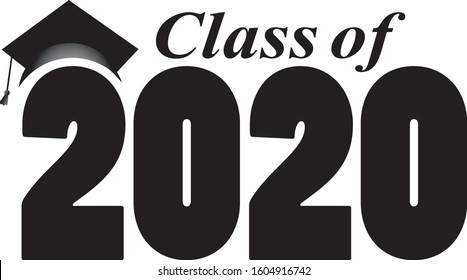 Graduating Class Of 2020 Banner With Cap