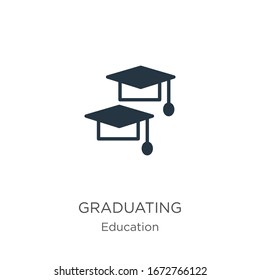 Vektorillustration des Graduierungssymbol. Trendy flache Graduierungssymbol aus der Bildungskollektion einzeln auf weißem Hintergrund. Vektorillustration-Illustration kann für Web- und Mobile-Grafikdesign, Logo, eps10 verwendet werden