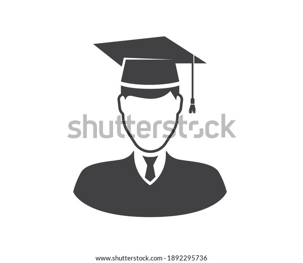 graduating student avatar.Vector\
illustration in flat style isolated on white\
background.\
