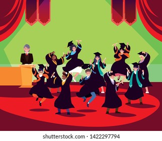 Graduating students in celebration design