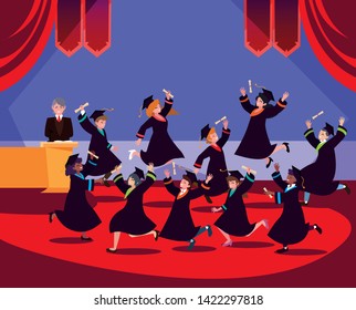 Graduating students in celebration design
