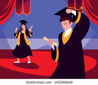 Graduating students in celebration design
