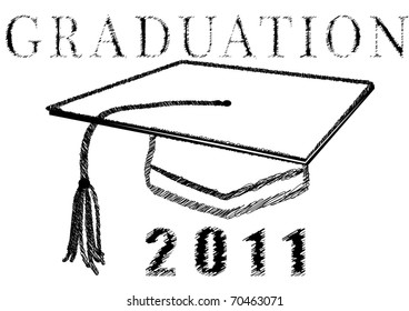 Graduation 2011 in stylized drawing