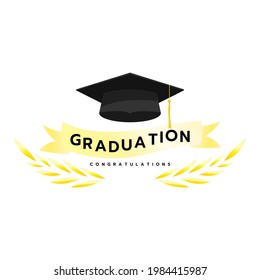 Graduación en 2021 con límite de graduación. Plantilla para el diseño de graduación .aislado en fondo blanco ,Ilustración vectorial EPS 10