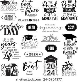 Graduation 2024 Word Art Set