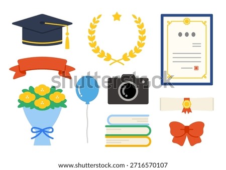 Graduation and Academic Achievement Celebration Elements Collection.