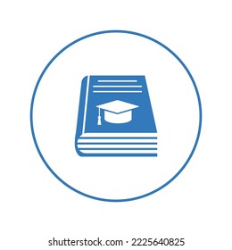 Graduation academic cap book icon | Circle version icon |