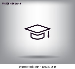 Graduation academic hat with a brush