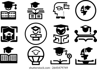 Graduation achievement education success student graduate with cap and gown thinking about future. Graduation cap and graduation hat academic success education.