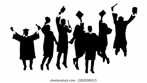 Graduation Activity Silhouette, art vector design, logo, icon,