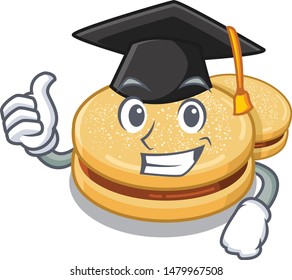 Graduation alfajores with in the cartoon shape