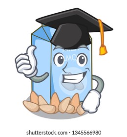 Graduation almond milk isolated in the mascot