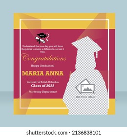  Graduation Announcement Card  Flyer Template  
