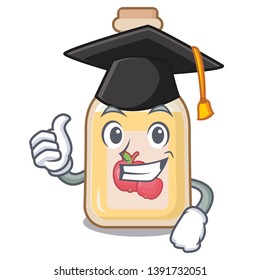 Graduation apple cider isolated with the mascot