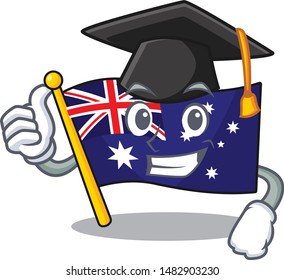 Graduation australian cartoon flag kept in cupboard