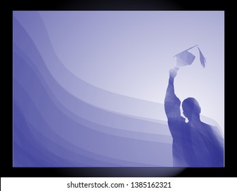 Graduation background with copy space.