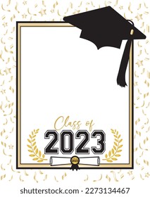 Graduation Background Template gold and black