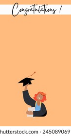 Graduation background, vector illustration. poster, banner. flyer, greeting card, invitation card, high school or college graduate
