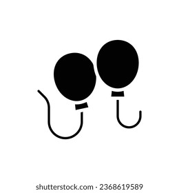 Graduation Balloons Filled Icon Vector Illustration