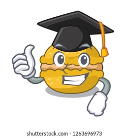 Graduation banana macarons cake shape a cartoon