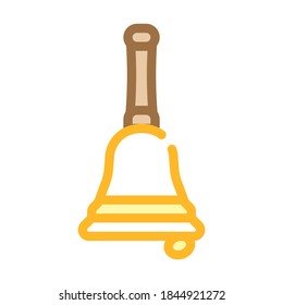 graduation bell color icon vector. graduation bell sign. isolated symbol illustration