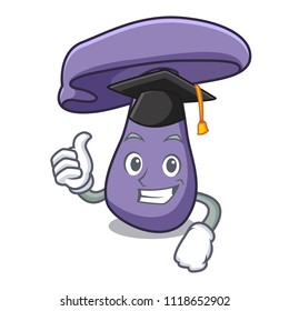 Graduation blewit mushroom character cartoon