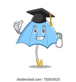 Graduation blue umbrella character cartoon