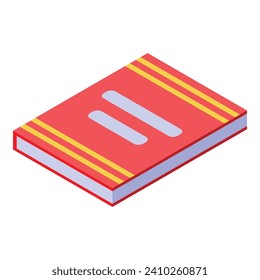 Icono de libro de graduación vector isométrico. Sombrero escolar. Aprender estudiante