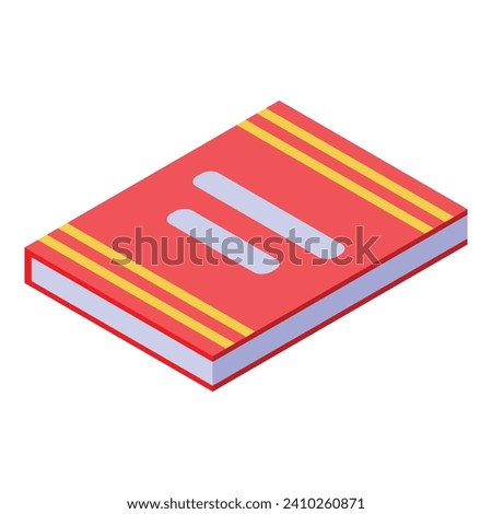 Graduation book icon isometric vector. School hat. Learn student