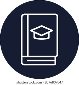 icono del vector aislado del libro de graduación que puede modificar o editar fácilmente

