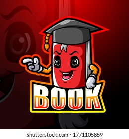 Graduation book mascot logo design