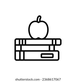 Graduation Book Outline Icon Vector Illustration
