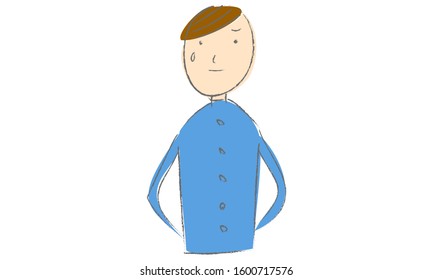 Graduation boy vector illustration pattern set