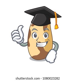 Graduation brazil nut character cartoon