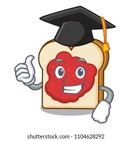 Graduation bread with jam character cartoon