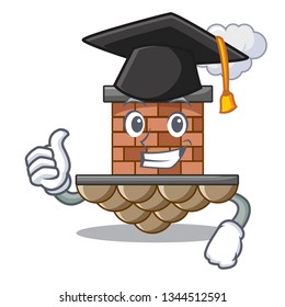 Graduation brick chimney isolated in the character