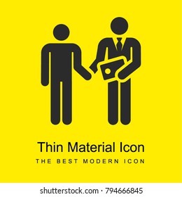Graduation bright yellow material minimal icon or logo design