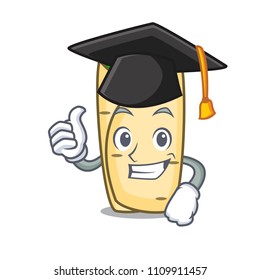 Graduation burrito character cartoon style