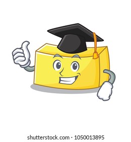 Graduation butter character cartoon style