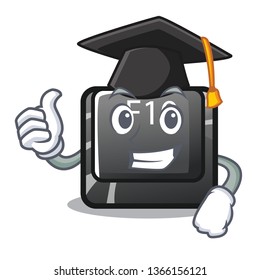 Graduation button f10 on a keyboard character