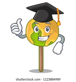 Graduation candy apple character cartoon