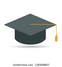 graduation cap. academic cap. Flat design